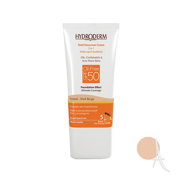 ضد آفتاب کرم پودری فاقد چربی هیدرودرم اس پی اف 50